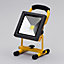Litecraft Black and Yellow Industrial Slimline Outdoor 20W Battery Operated LED Work Light