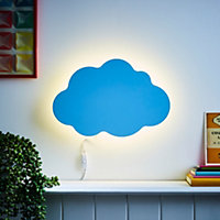 Litecraft Blue LED Cloud Glow Kids Wall Light