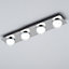 Litecraft Bolton Chrome 4 Light LED Bathroom Ceiling Spotlight Bar