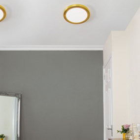 Litecraft Brass Magnetic Bezel For 18W Darly Bathroom Flush Ceiling Light