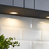 Litecraft Charles Satin Nickel Warm White Kitchen LED Recessed Under Cabinet Light