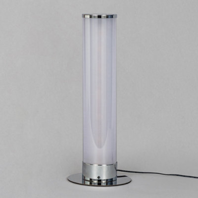 Litecraft Chrome Galaxy Glow Kids LED Cylinder Table Lamp