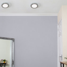Litecraft Chrome Magnetic Bezel For 6W Darly Bathroom Flush Ceiling Light