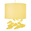 Litecraft Clouds Mobile Easy Fit Yellow Glow Kids Lamp Shade