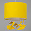 Litecraft Clouds Mobile Easy Fit Yellow Glow Kids Lamp Shade