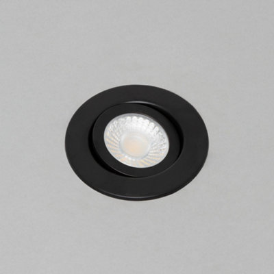 Litecraft COB LED Black Adjustable Colour Changing Bathroom Downlight
