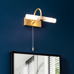 Litecraft Crista Brass Bathroom Wall Light