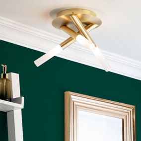 Gold bathroom deals ceiling light