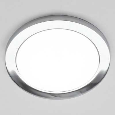 Litecraft Darly Chrome 1 Lamp Modern Bathroom 18W LED Flush Ceiling Light
