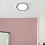 Litecraft Darly Chrome 1 Lamp Modern Bathroom 24W LED Flush Ceiling Light