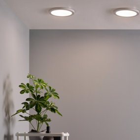 Litecraft Darly White 18 Watt LED Bathroom Ceiling Light