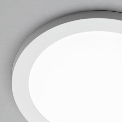Litecraft Darly White 18 Watt LED Bathroom Ceiling Light