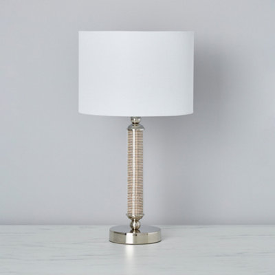 Silver nickel diamante on sale table lamp