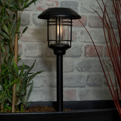 Litecraft Delonix Black LED Solar Outdoor Spike Light