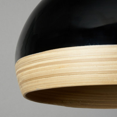 Litecraft Dominic Black Bamboo Easy to Fit Shade