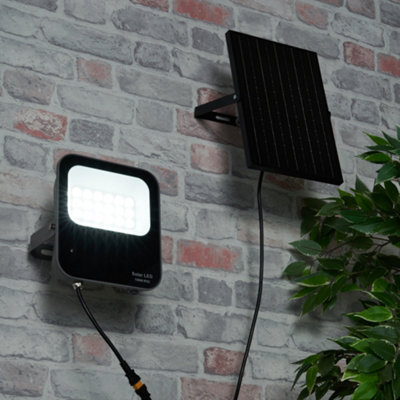 Litecraft Dwight Grey 100W LED Solar Outdoor Flood Light