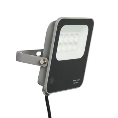 Litecraft Dwight Grey 30W LED Solar Outdoor Flood Light