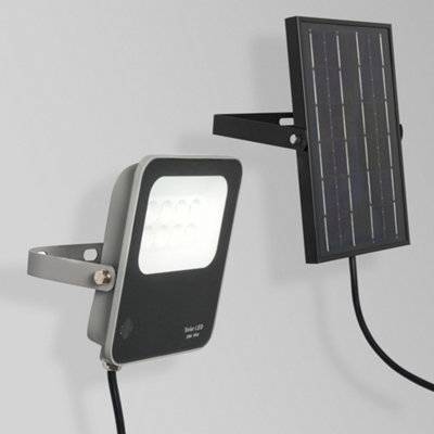 Litecraft Dwight Grey 30W LED Solar Outdoor Flood Light