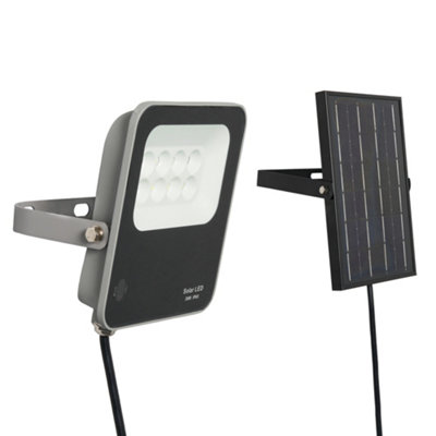 Litecraft Dwight Grey 30W LED Solar Outdoor Flood Light