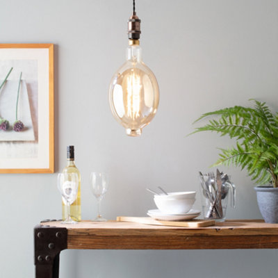 Amber vintage light on sale bulbs