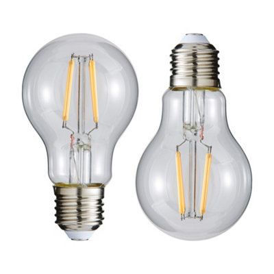 Litecraft E27 6W Pack of 2 Natural White Vintage Filament LED Light Bulb