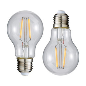 Litecraft E27 6W Pack of 2 Natural White Vintage Filament LED Light Bulb