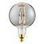 Litecraft E27 6W Smoke Cool White Vintage Filament Globe Oversized LED Light Bulb