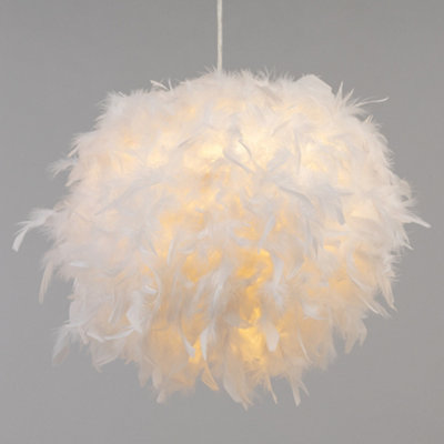 B&q feather hot sale lampshade