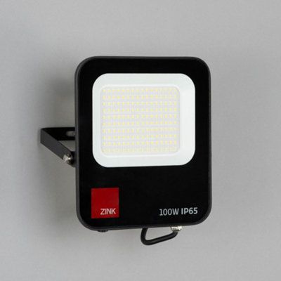 Litecraft Fechine Black 100 Watt LED IP65 Outdoor Wall Flood Light