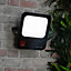Litecraft Fechine Black 150 Watt LED IP65 Outdoor Wall Flood Light