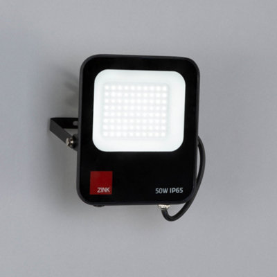 Litecraft Fechine Black 50 Watt LED IP65 Outdoor Wall Flood Light