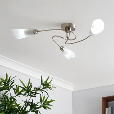 Litecraft Fiji Chrome Semi Flush