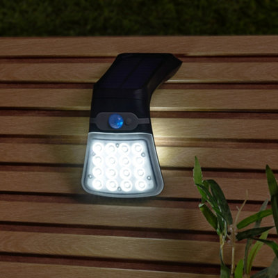Litecraft Filip Black 2W LED Solar Outdoor Flood Light with Sensor