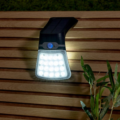 Litecraft Filip Black 4W LED Solar Outdoor Flood Light with Sensor