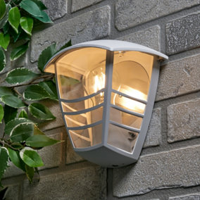 Litecraft Francis White Lantern Outdoor Wall Light