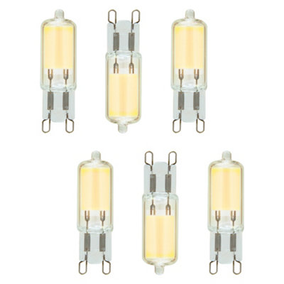 Litecraft G9 2W Pack of 6 Natural White Capsule COB LED Light Bulbs