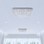 Litecraft Galaxy Chrome K9 Crystal Flush Ceiling Light