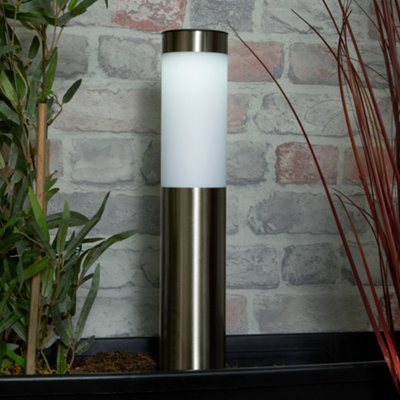 Litecraft Grant Stainless Steel LED Solar Outdoor Spike Light