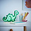 Litecraft Green Dinosaur Glow Kids LED Table Lamp