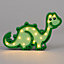 Litecraft Green Dinosaur Glow Kids LED Table Lamp