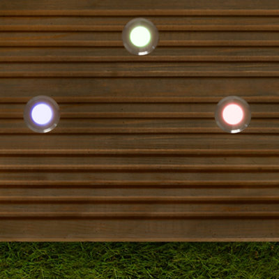Litecraft Harold Black LED Solar Outdoor Recessed Deck Light Kit