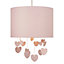 Litecraft Hearts Mobile Easy Fit Pink Glow Kids Lamp Shade