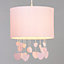 Litecraft Hearts Mobile Easy Fit Pink Glow Kids Lamp Shade