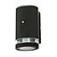 Litecraft Holme Outdoor Black Cylinder Wall Light with Photocell