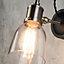 Litecraft Industrial Antique Brass 1 Lamp Wall Light