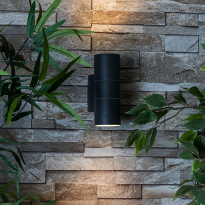 Litecraft Irela Anthracite Up and Down Outdoor Wall Light | DIY at B&Q