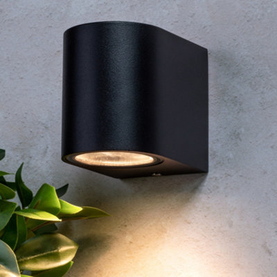 Litecraft Irwell Black Outdoor Wall Light