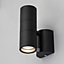 Litecraft Kenn Black Up and Down Outdoor Wall Light with Photocell Sensor
