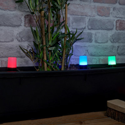 Litecraft Laurel Black LED Solar Outdoor Spike Light Path Kit