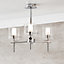 Litecraft Lincoln Chrome 3 Arm Semi-Flush Bathroom Ceiling Light